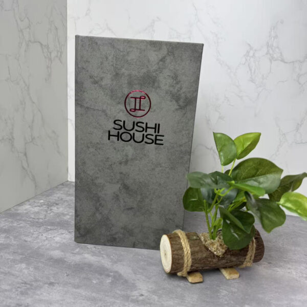 PU in-store menu book